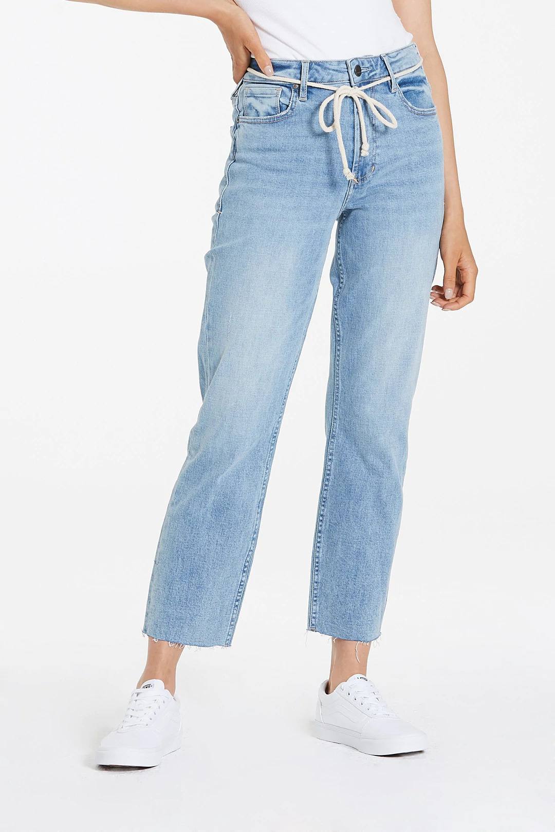 Dear John Denim Jodi High-Rise Cropped Straight Geneva Jeans Front.