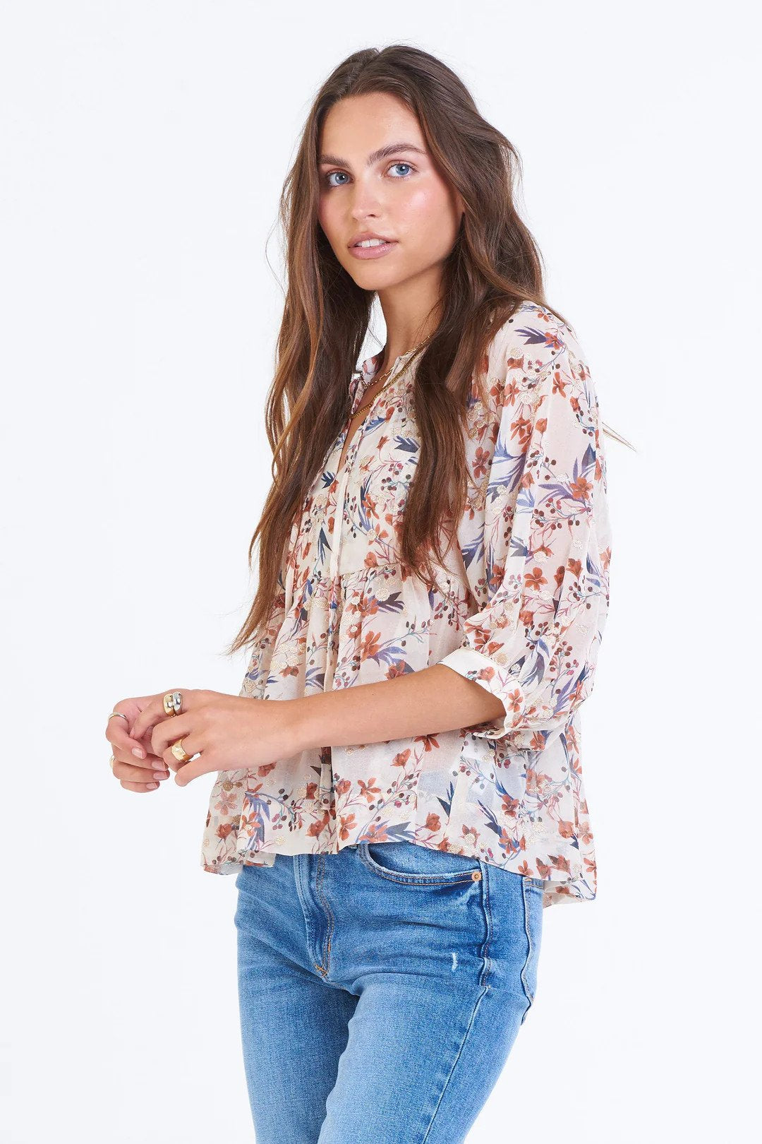 Dear John Malia V-Neck Top Spring Romance Side.