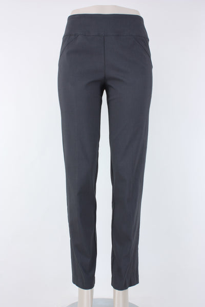 Elliott Lauren Control Stretch Pull-on Ankle Pant in gunmetal, Village Vogue.