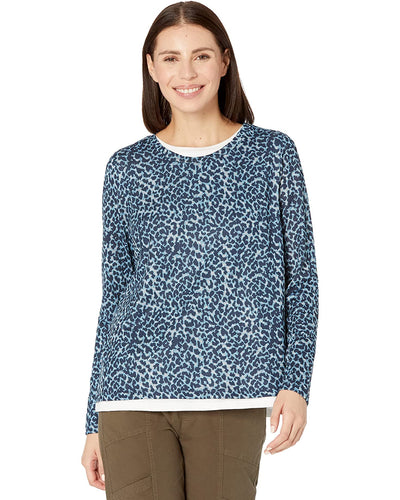 Elliott Lauren Double Layer Spot-On Animal Print Top Front.
