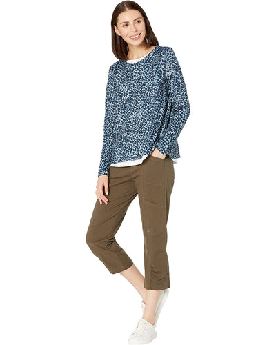 Elliott Lauren Double Layer Spot-On Animal Print Top Full.