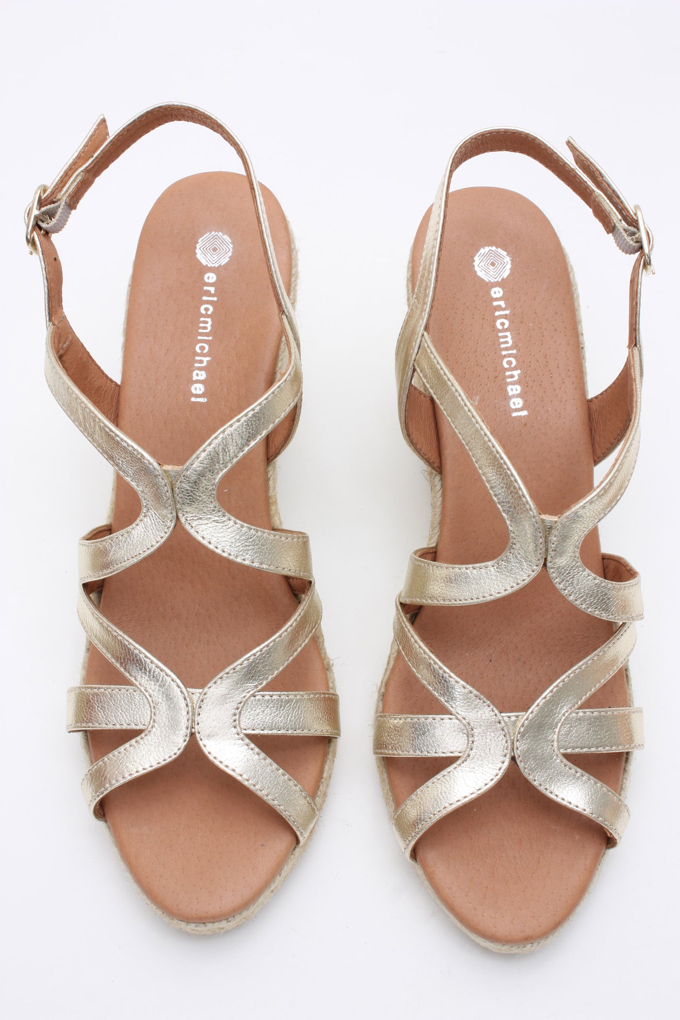 Eric Michael Lindsey Wedge Sandal Cosmos Gold