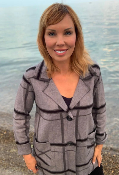 Ethyl Carly Blazer Sweater Paradiso Front.