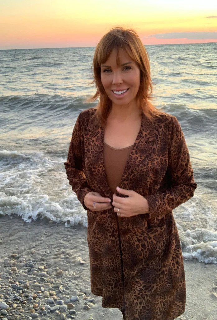 Ethyl The Keid Print Coat Front.