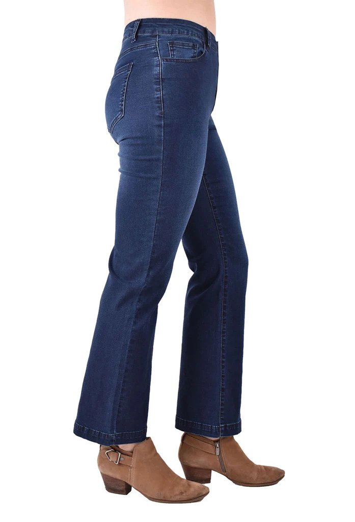 Ethyl The Mago Flare Leg Jean Side.