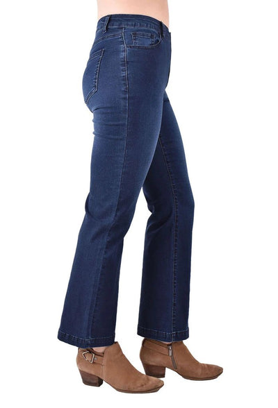 Ethyl The Mago Flare Leg Jean Side.