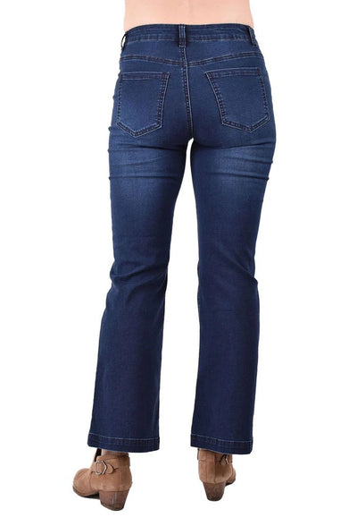 Ethyl The Mago Flare Leg Jean Back.