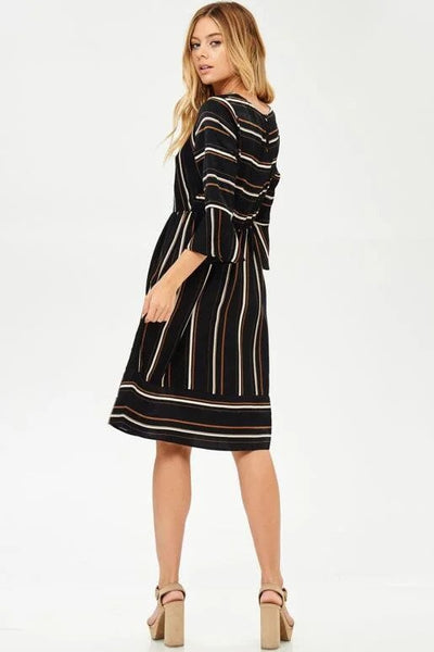 Hailey & Co Multi Stripe Dress Back.
