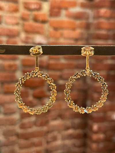 Hestia Bar Open Circle Drop Earrings Back.