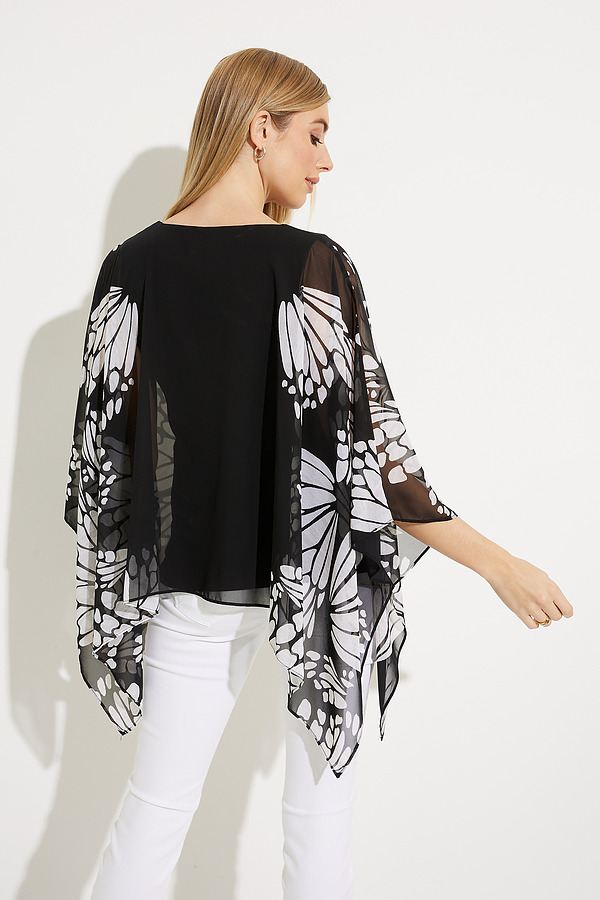 Joesph Ribkoff Butterfly Sleeve Top Style 231163 Back.