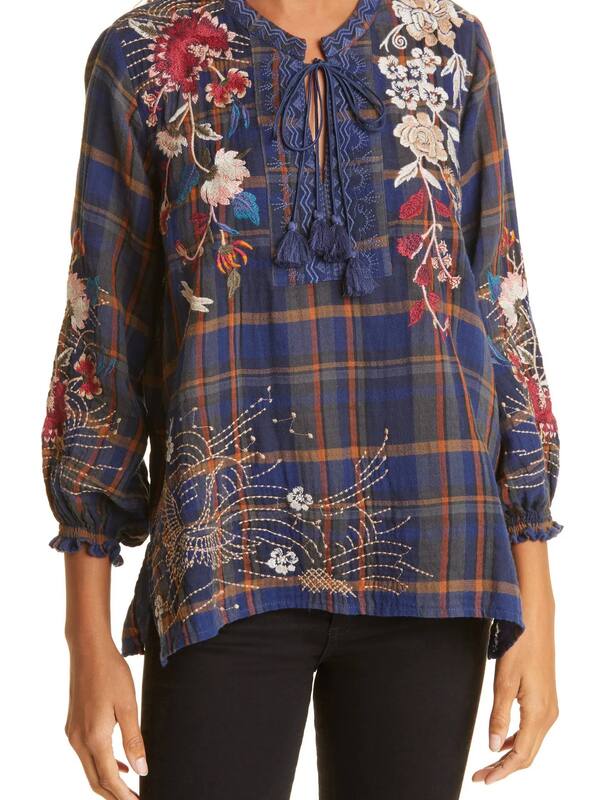 Available at Village Vogue Johnny Was Freja Tassle Peasant Blouse