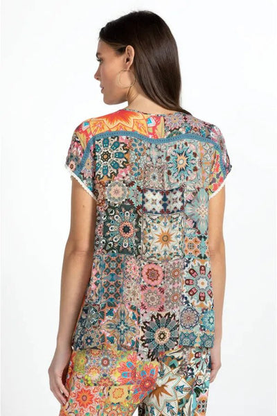 Johnny Was Kaleida Paise Blouse Back.