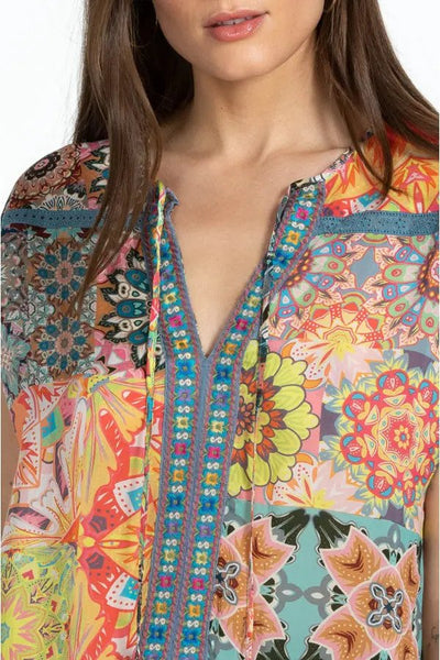 Johnny Was Kaleida Paise Blouse Neck Detail