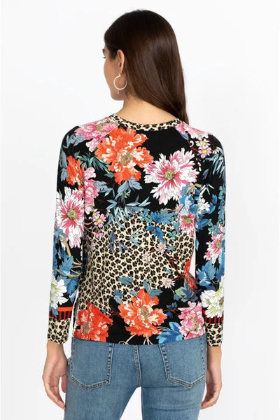Johnny Was Ontari Long Sleeve Slim Raglan Tee Back.
