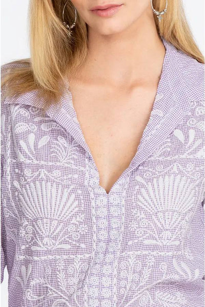 Johnny Was Orla Wanderer Blouse Close-up.