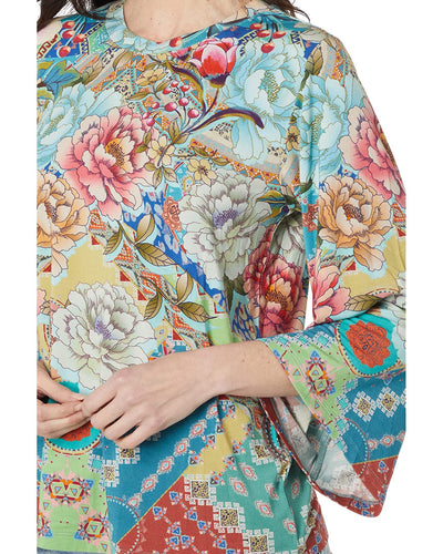Johnny Was Prisma Kimono Sleeve Tunic Close-up Detail.