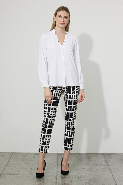 Joseph Ribkoff Collarless Blouse Style 223054 Full.