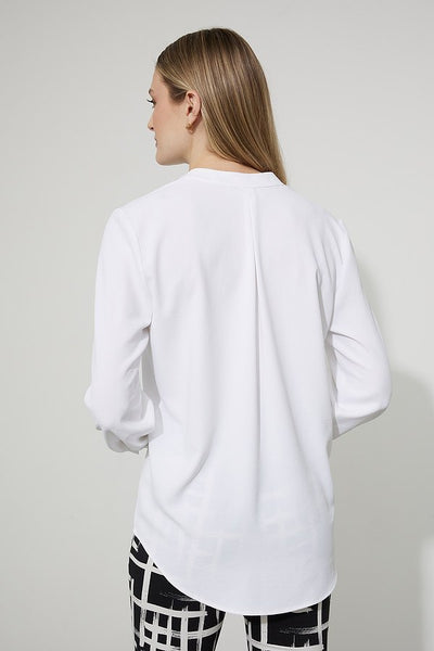 Joseph Ribkoff Collarless Blouse Style 223054 Back.