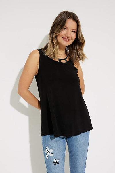 Joseph Ribkoff Cut-Out Neckline Top Style 231058 Front.