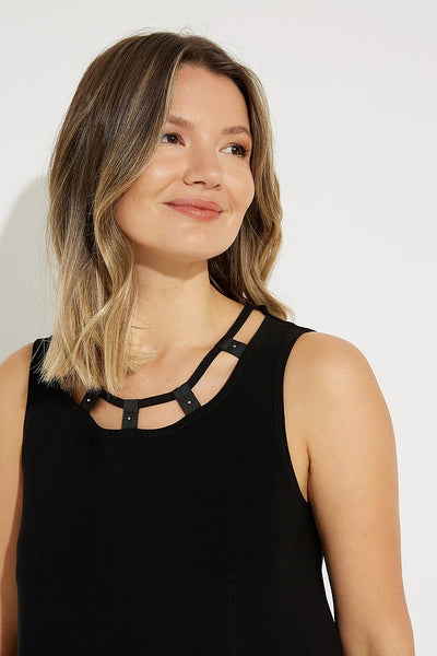 Joseph Ribkoff Cut-Out Neckline Top Style 231058 Neck Detail.
