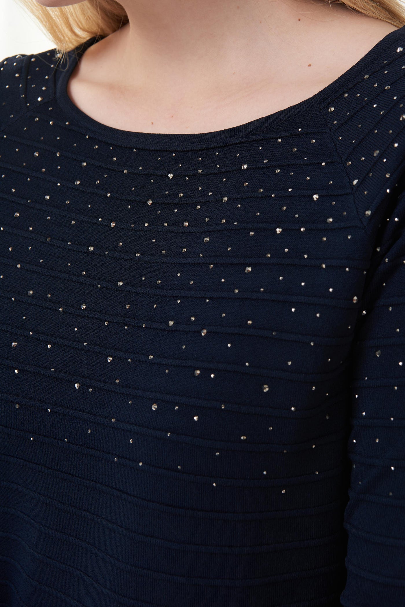 Joseph Ribkoff Embellished Sweater Style 223955 Close-up.