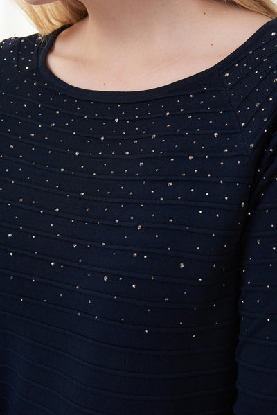 Joseph Ribkoff Embellished Sweater Style 223955 Close-up.