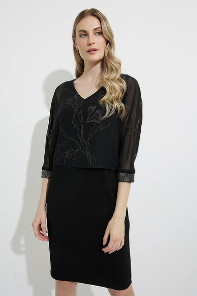 Joseph Ribkoff Floral Print Dress Style 224001 Front.