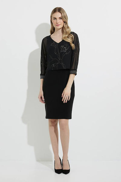 Joseph Ribkoff Floral Print Dress Style 224001 Full.
