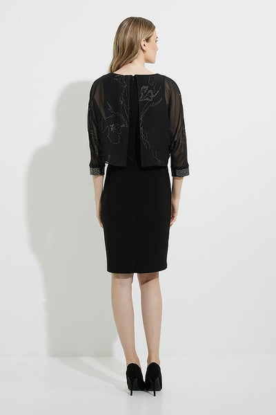 Joseph Ribkoff Floral Print Dress Style 224001 Back.