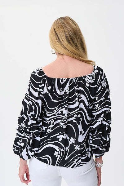 Joseph Ribkoff Flower Power Top Style 231234 Back.