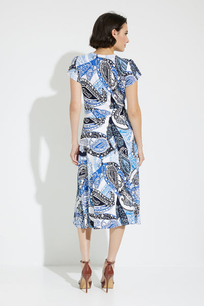 Joseph Ribkoff Paisley Print Wrap Dress Style 231298 Back.