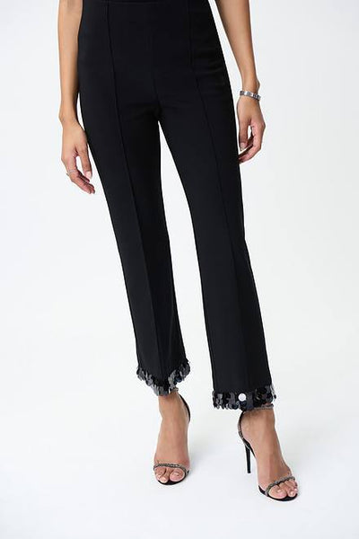 Joseph Ribkoff Sequin Trim Pants Style 224290 Front.