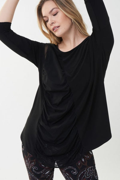 Joseph Ribkoff Sheer Shoulder Tunic Style 223085 movement.