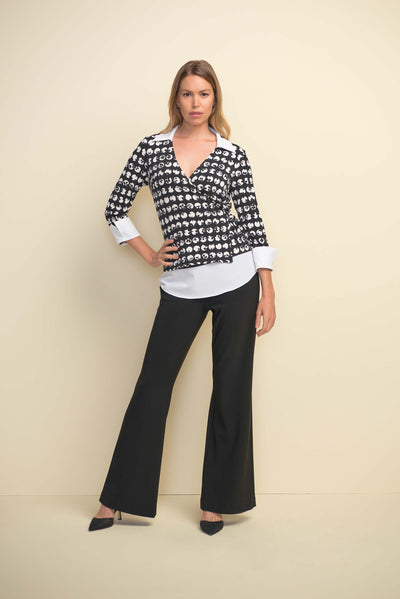 Belted Printed Blouse Style 211140