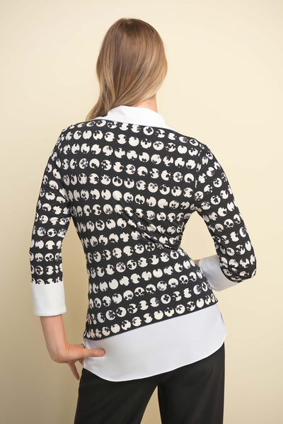 Belted Printed Blouse Style 211140