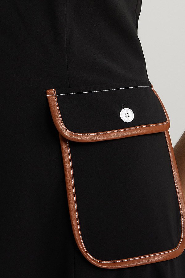 Joseph Ribkoff Woven Knit Dress Style 222052 Pocket Detail.
