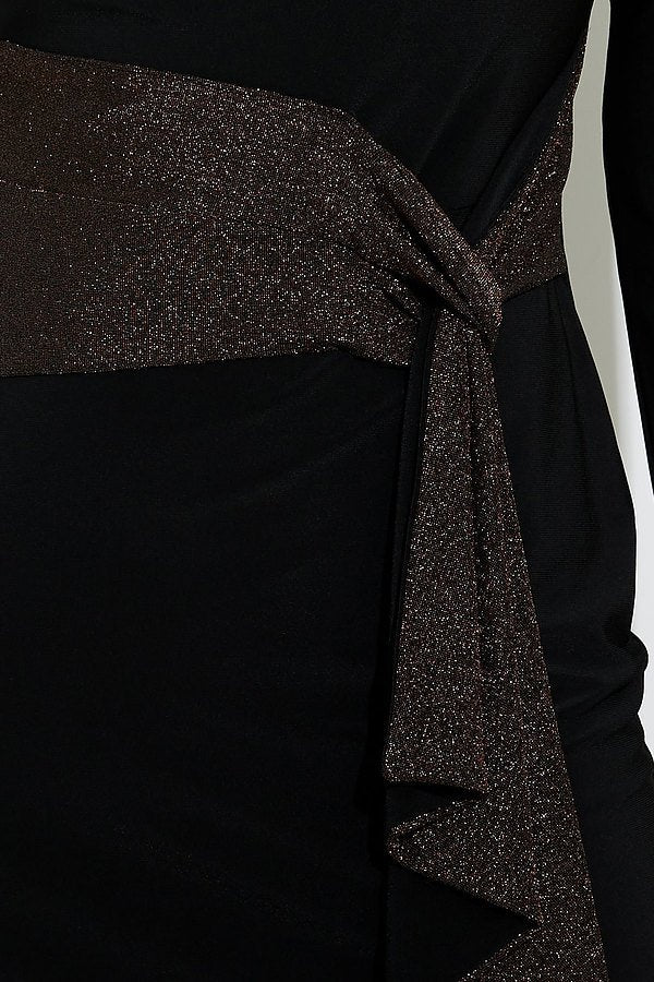 Joseph Ribkoff Wrap Front Dress Style 224142 Close-up Detail.