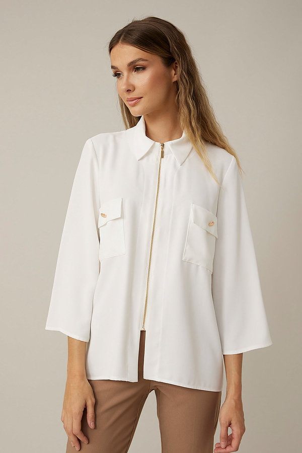 Zip Front Blouse Style 221020