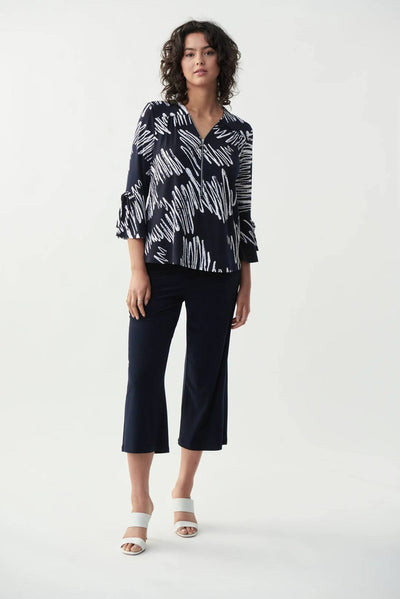 Zip-up Printed Top Style 221190