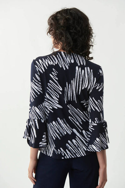 Zip-up Printed Top Style 221190