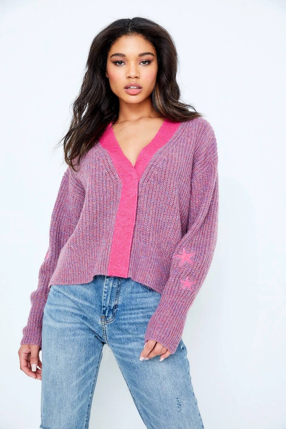 Make A Wish Cardigan Purple Pop