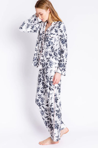 PJ Salvage Black Rose PJ Set Side.