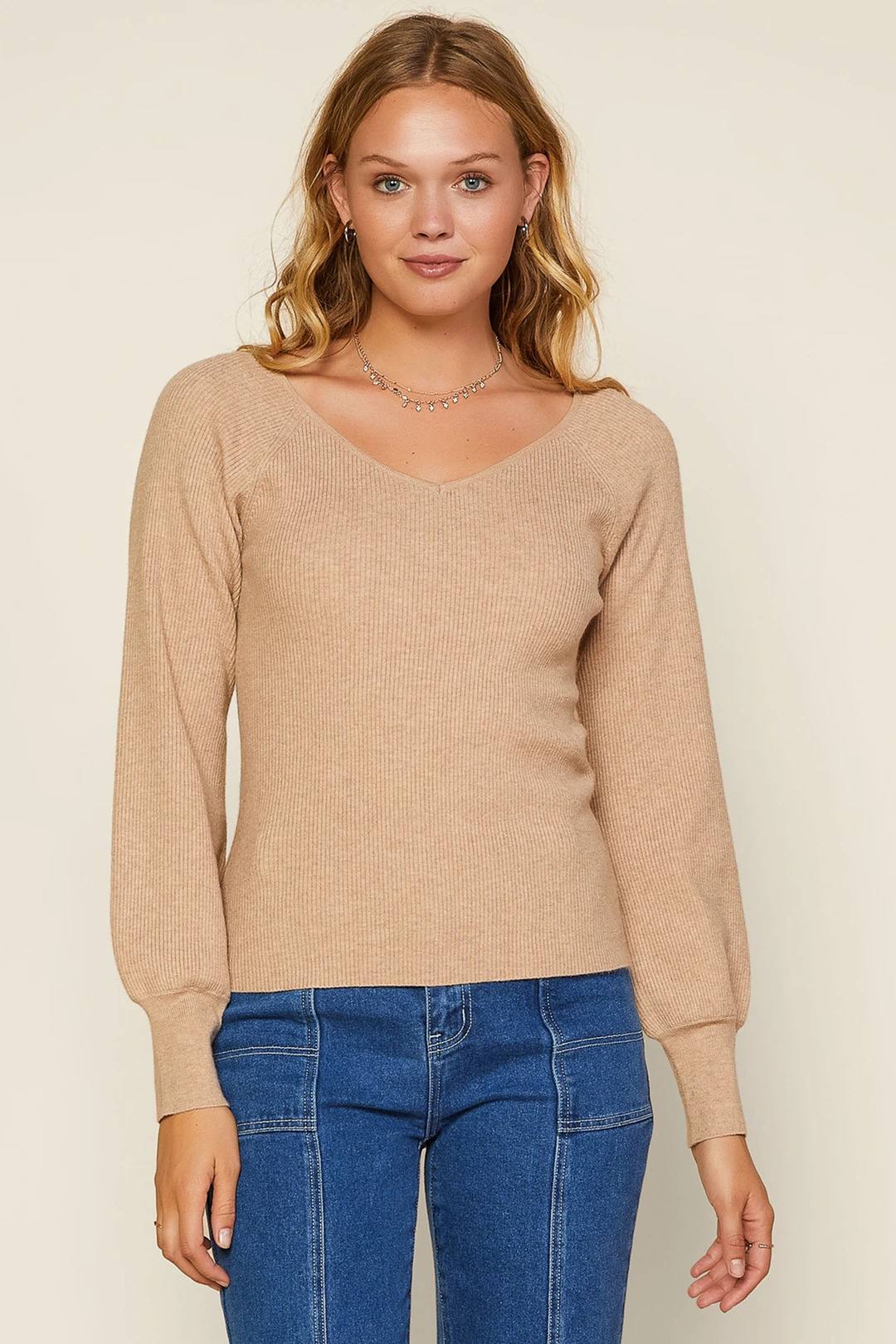 Shop Village Vogue for Raglan Sleeve Sweater from Skies Are Blue