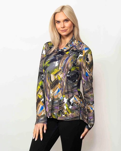 Sno Skins Viscose Print Urban top Side Pose.