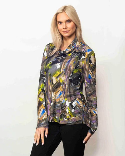 Sno Skins Viscose Print Urban top Side Pose.