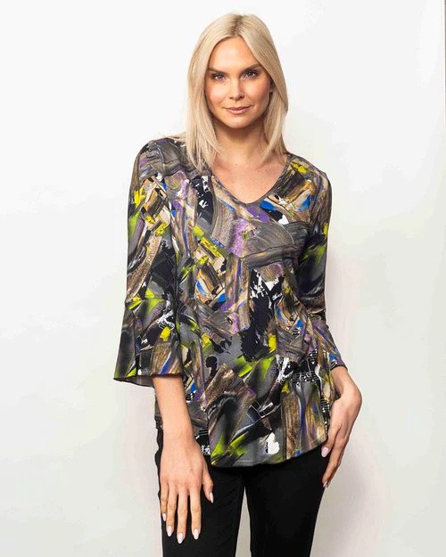 Sno Skins Viscose Print Urban top Front.