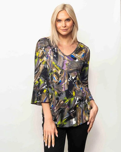 Sno Skins Viscose Print Urban top Front.
