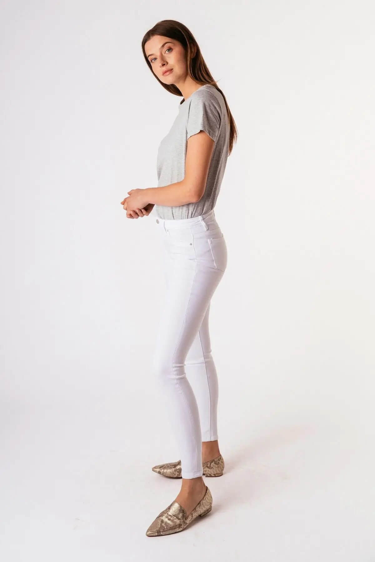 Tractr Jeans Nina High Rise White