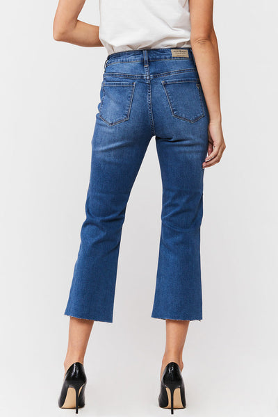 Velvet Heart Ellie Blue Stud Cropped Flare Jeans