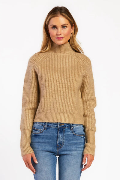 Velvet Heart Harvard Mock Neck Sweater Front.